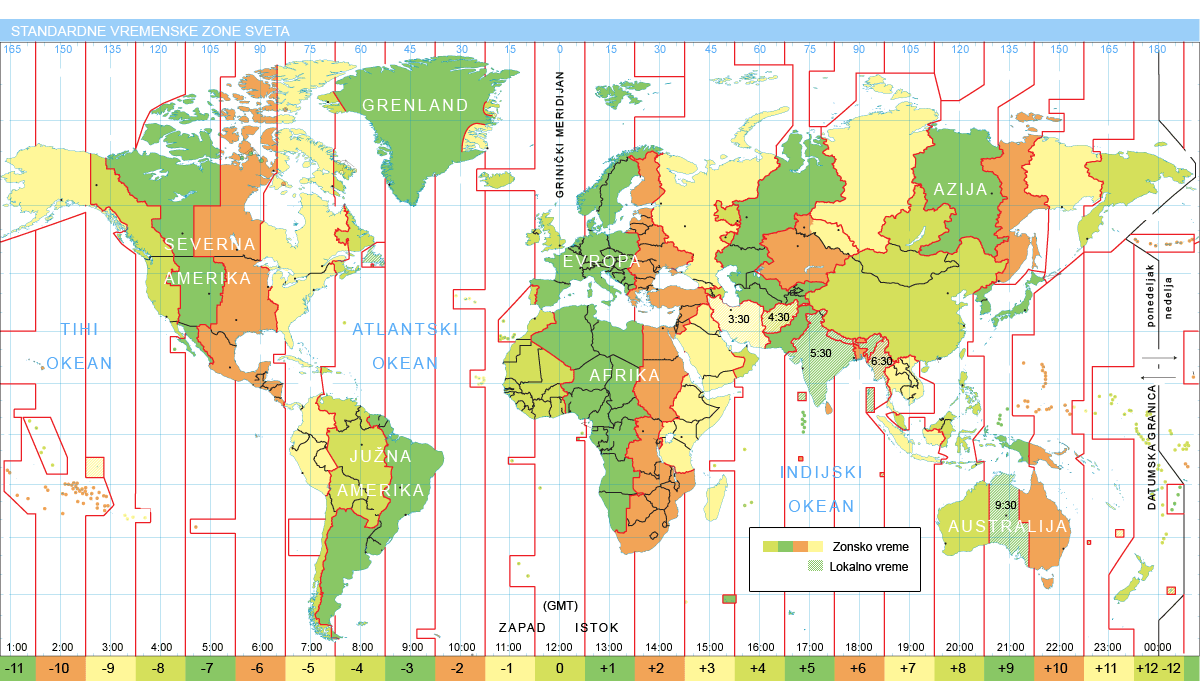 vremenske zone karta LoveTravel   Vremenske zone sveta   mapa vremenskih zona vremenske zone karta